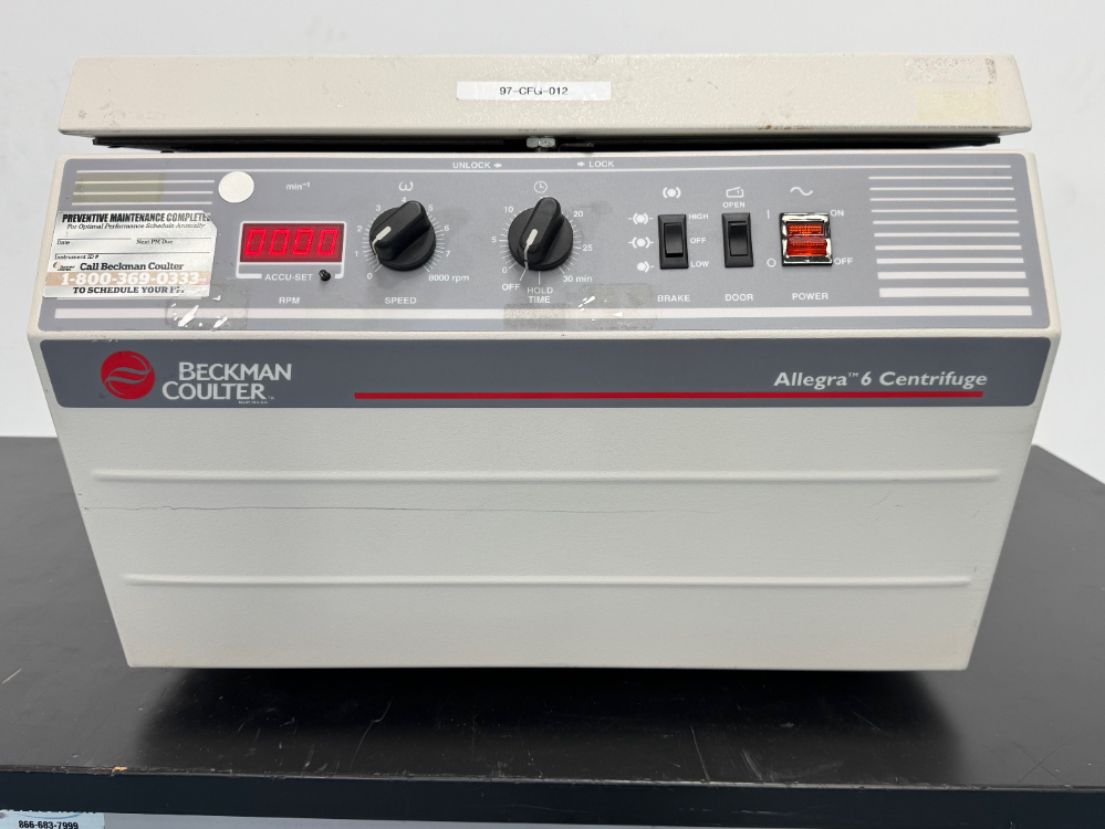 Image of Beckman Coulter Allegra 6 Benchtop Centrifuge
